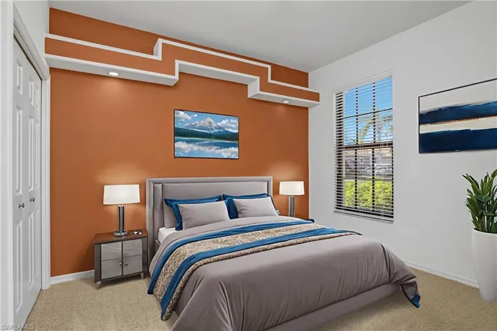 Home features split bedrooms with the guest bedroom located at the front of the home for added privacy. *furnishings are digitally staged.