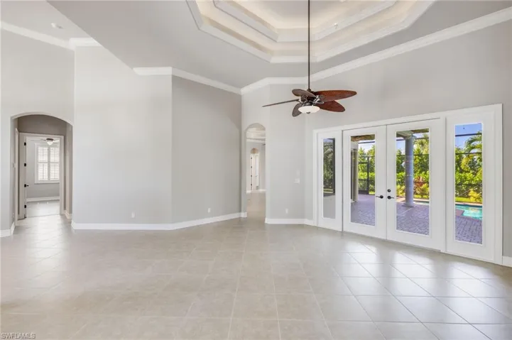 French doors open to the lanai
