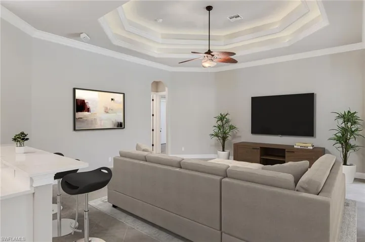 Spacious family room