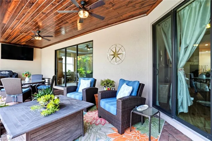 View of patio featuring outdoor dining area