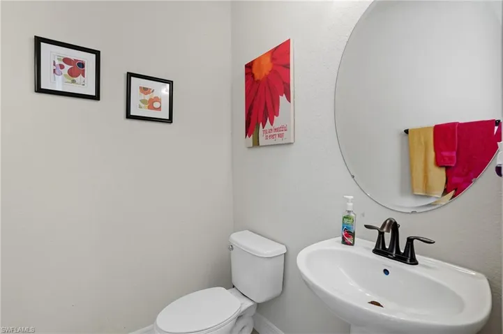 Bathroom with a sink and toilet