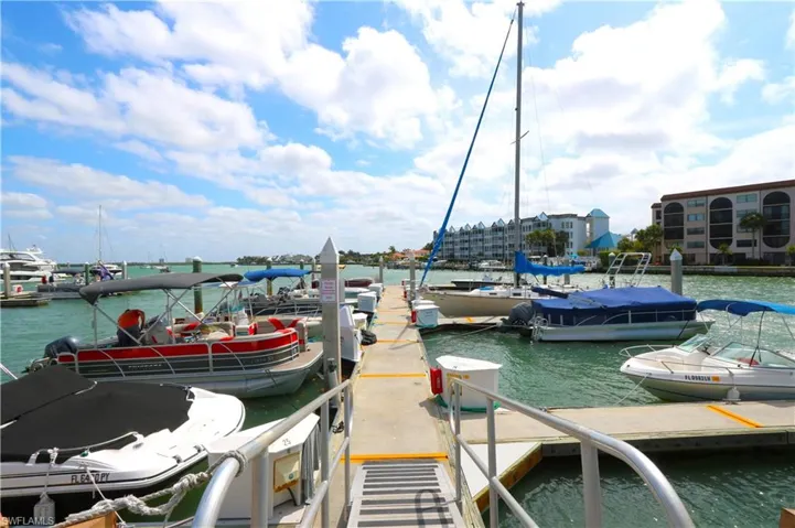 Dock with a water view