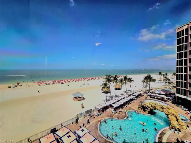 Water view with a beach view
