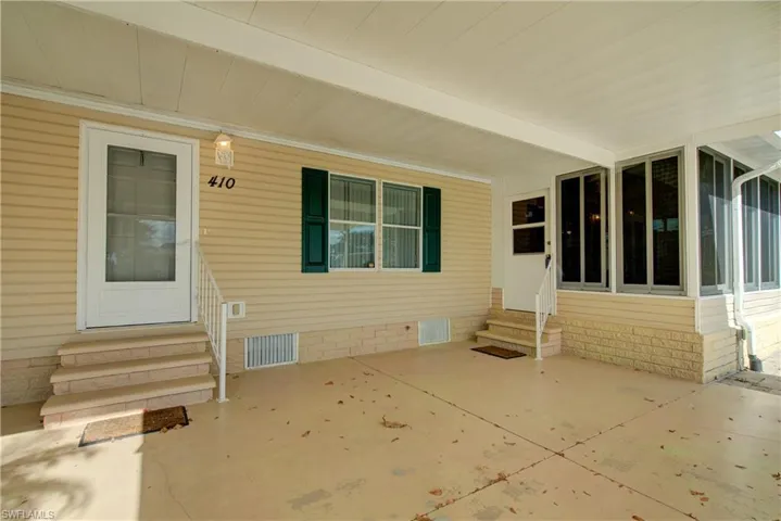 View of patio featuring entry steps