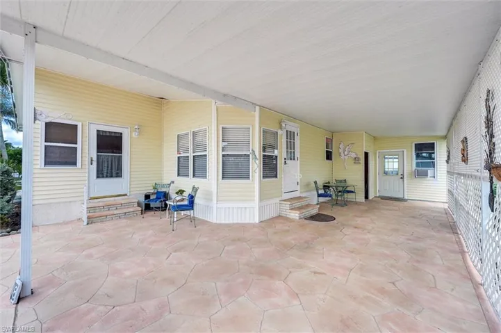 Covered attached carport