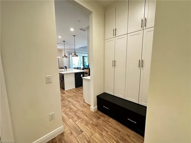 Built-in cabinetry in hallway