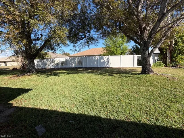 View of backyard
