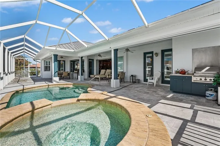 Inviting pool and spa.