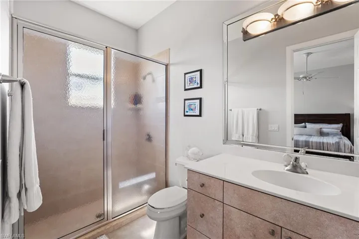 Ensuite 3rd bath offers a walk in shower.