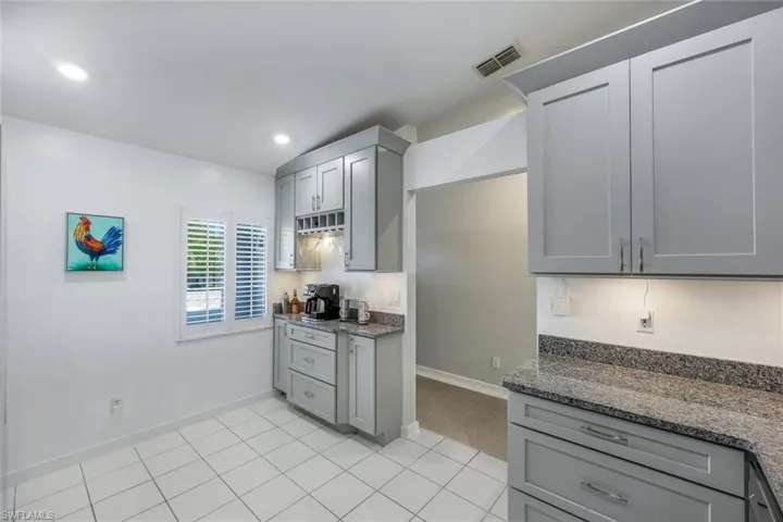 Kitchen features all new cabinetry