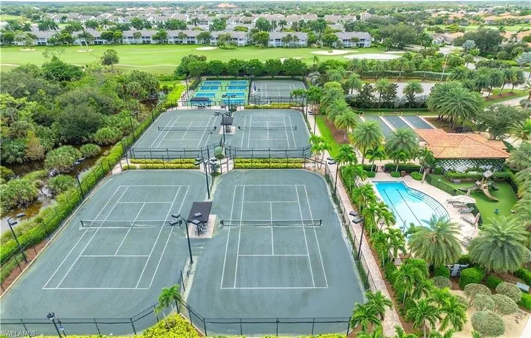 Aerial view of a local golf course