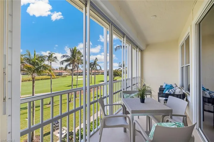 Screened lanai with amazing water and golf course views