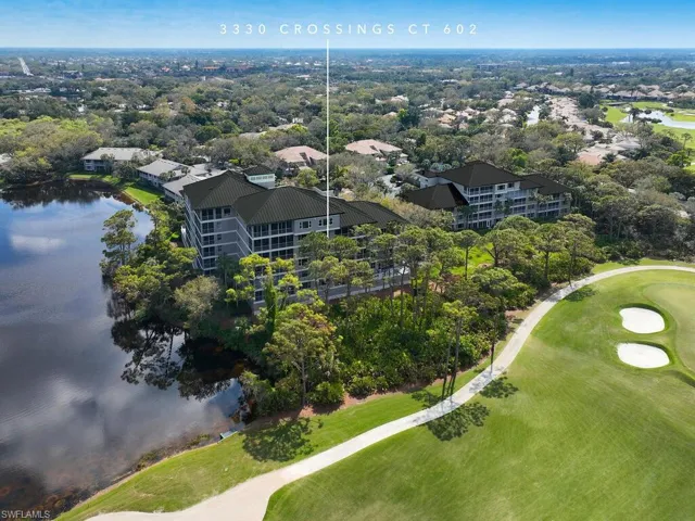 Aerial view of the building.