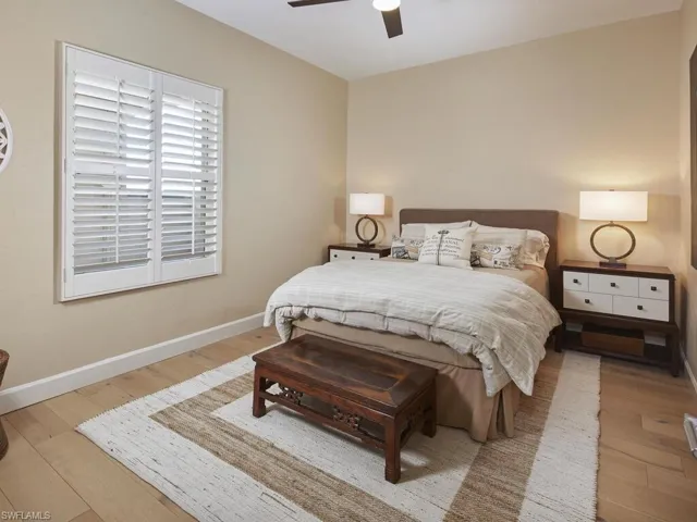 Cozy and inviting guest bedroom with soft neutral tones.
