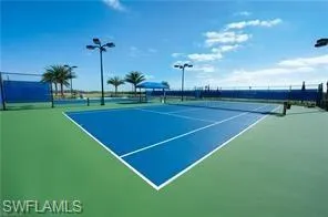 View of tennis court