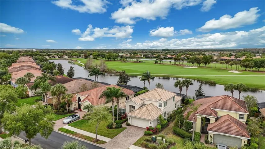 Aerial Shot of home in the neighborhood