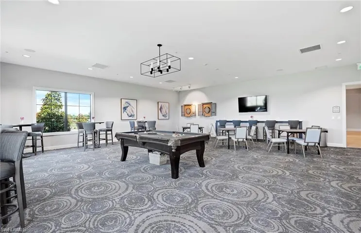 Recreation room featuring billiards table