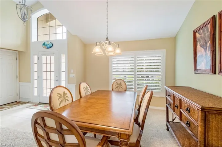 Dining Room and Lighted Foyer