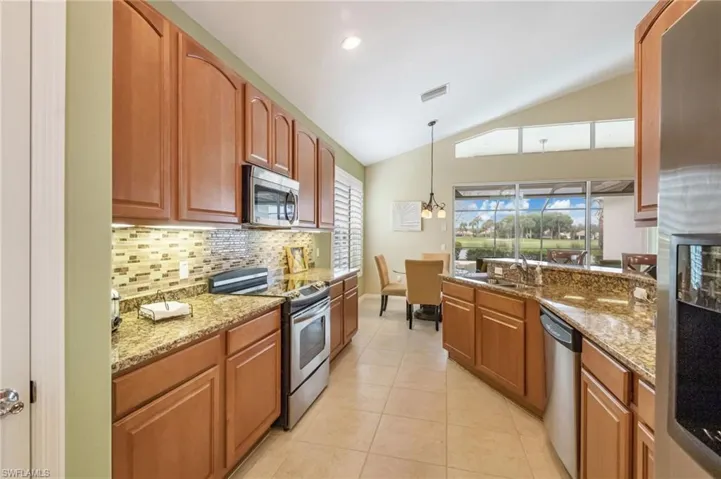 Kitchen with outdoor views