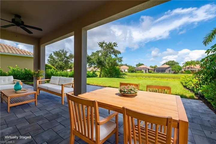 Virtually Staged Covered Patio