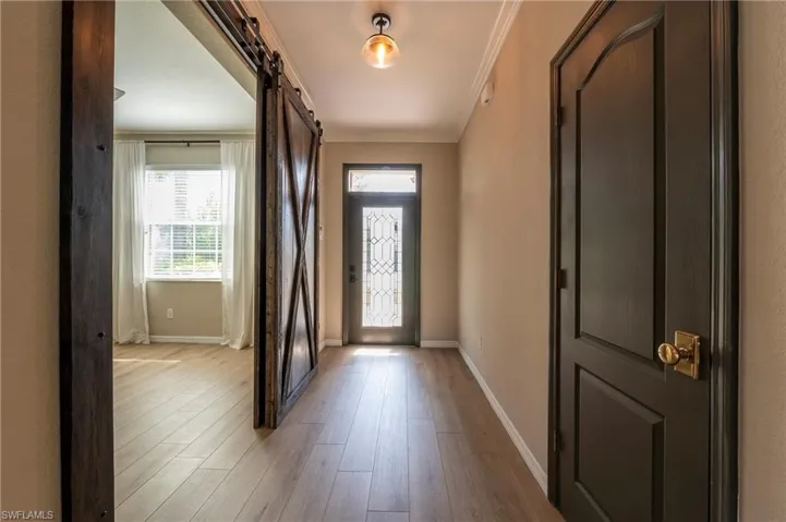 Entry Foyer & Office/Den w/ Barn Door