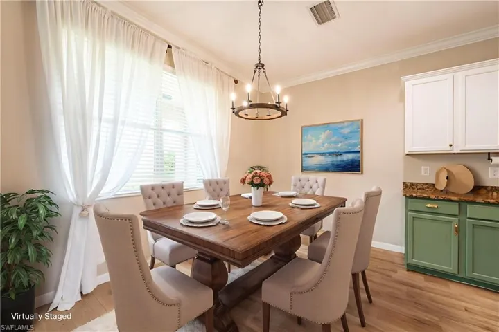 Virtually Staged Dining Area