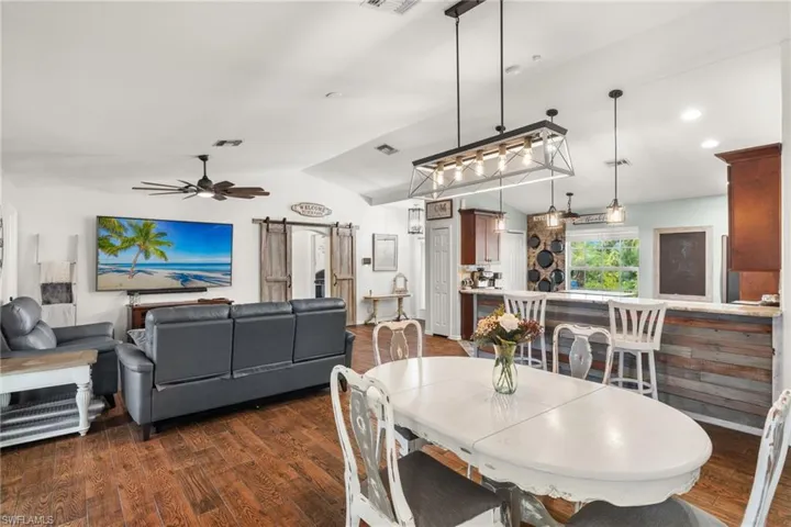 Open concept featuring Dining room