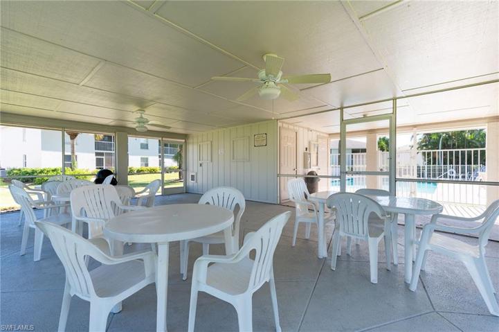Covered Community Pool Seating Area