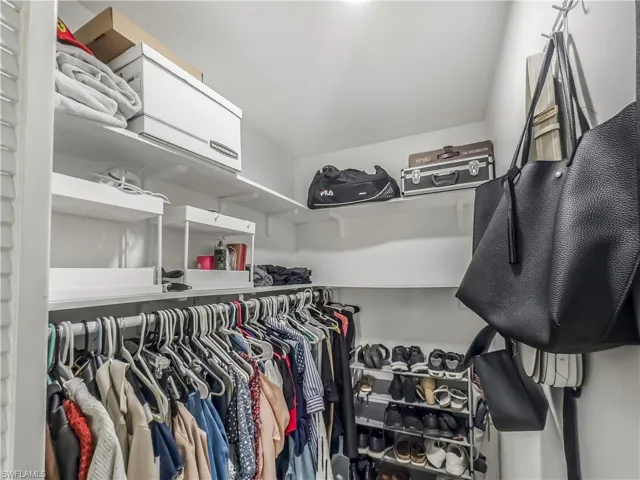 View of walk in closet