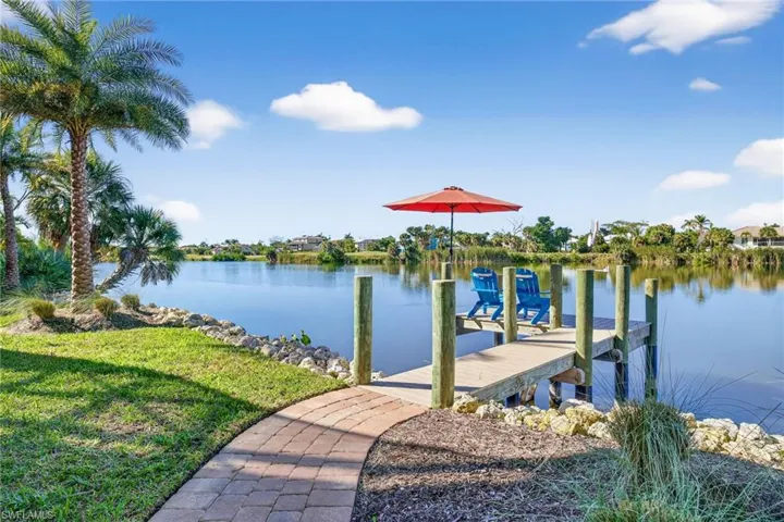 Dock with a water view