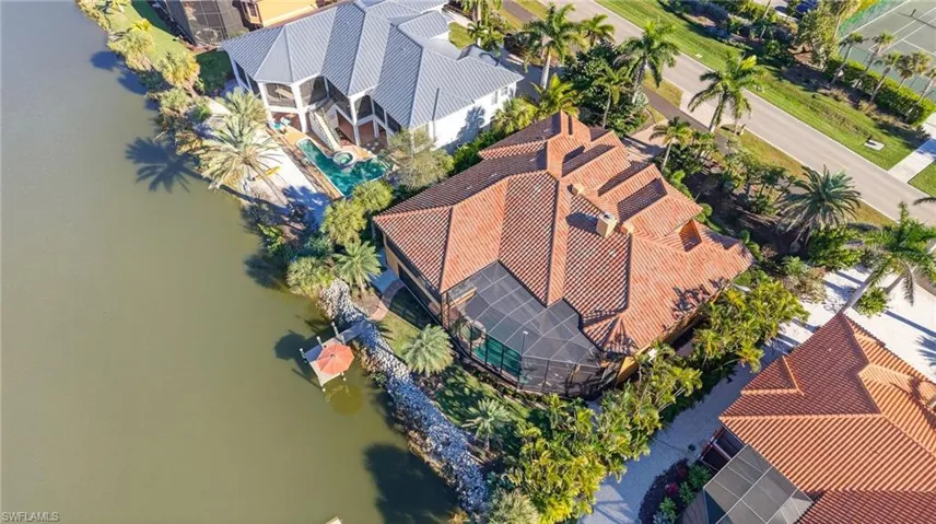 Bird's eye view of a large body of water
