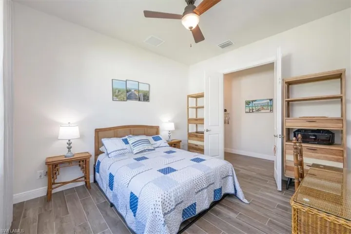 Den has a versitle area for office or a third bedroom