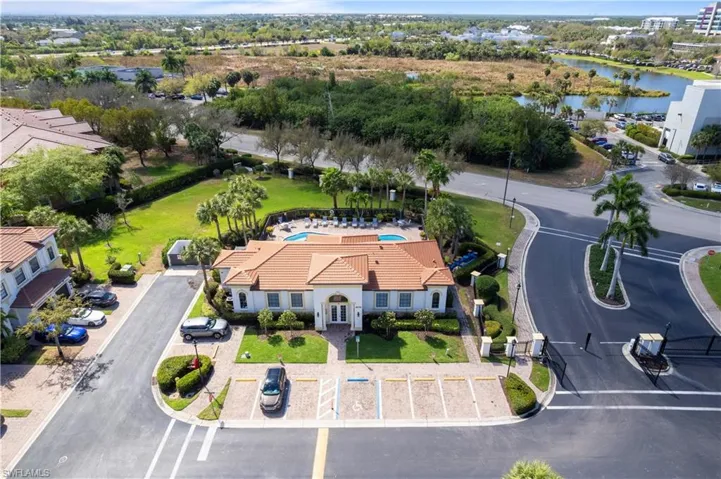Bird's eye view of the community clubhouse