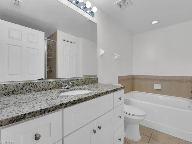 Primary bathroom with soaking tub