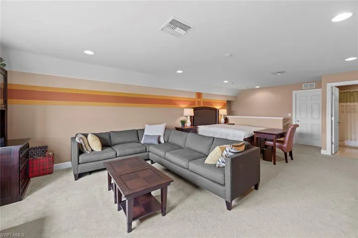 Upstairs entertainment room or flex room.