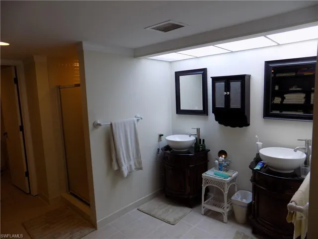 MASTER BATHROOM VANITY AREA.