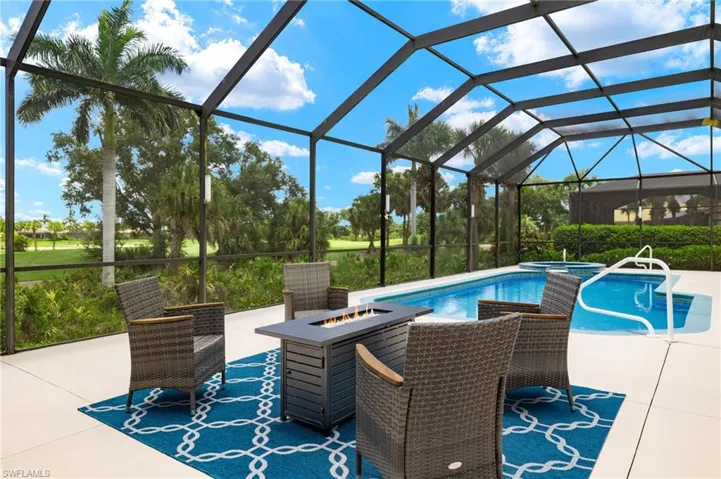 Extended pool deck with firepit and extra seating