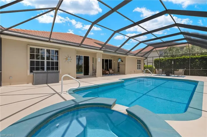 Recently painted concrete pool deck