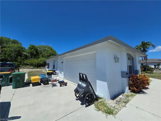 Northeast Corner of Attached Garage!