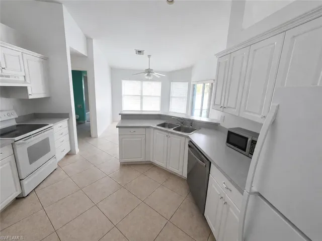 Kitchen with AI Editing - Great View of Pool!