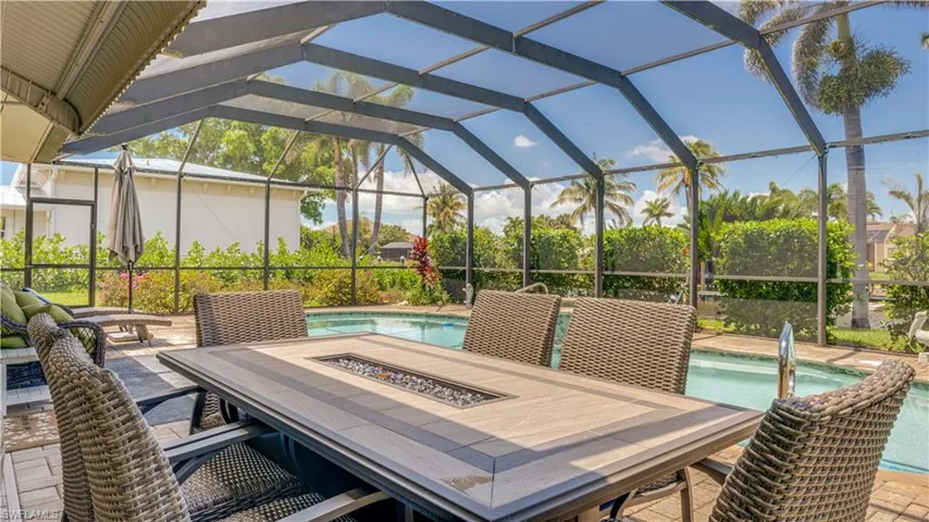 Large patio space dining or whatever you decide. Can be covered with the electric retractable shade.