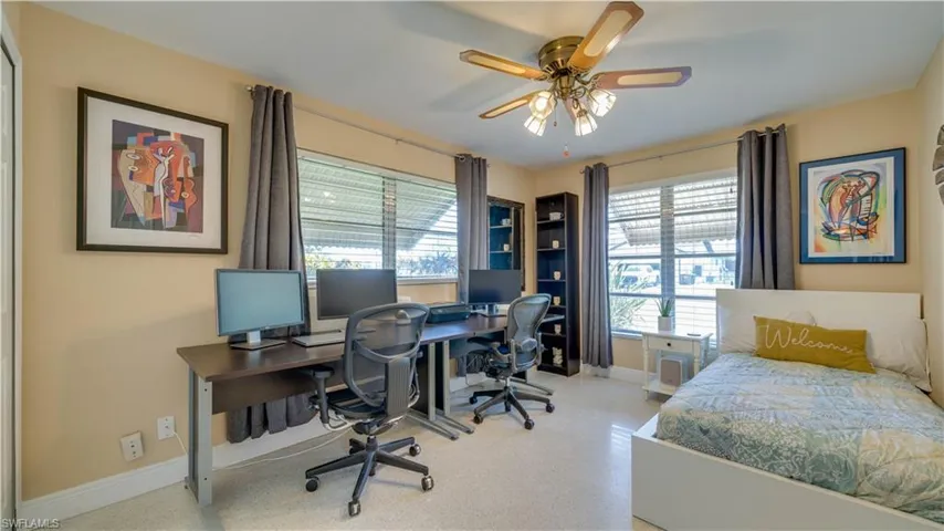 First guest bedroom. Currently being used as part office.
