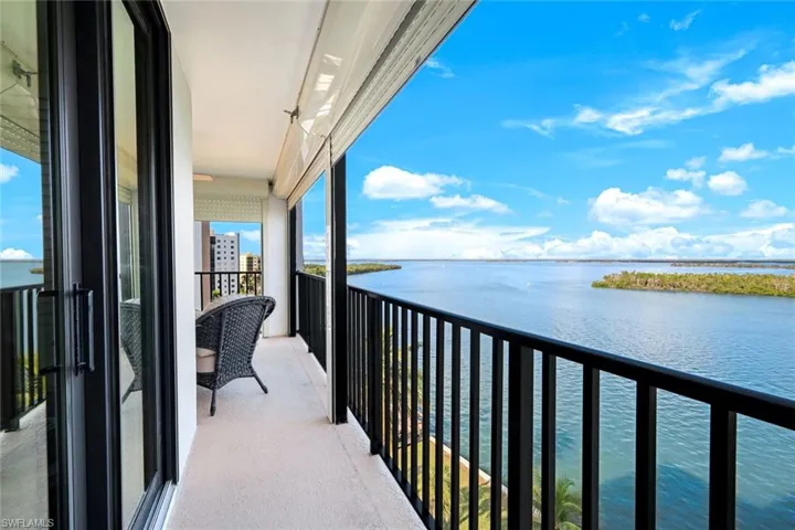 Lanai with a water view
