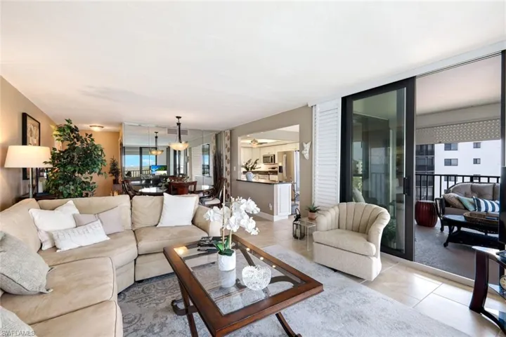 Living room with tile  flooring