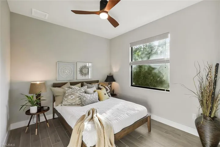 Guest bedroom with large closet.