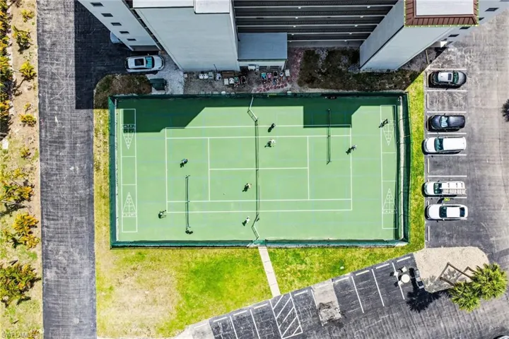 AERIAL VIEW OF PICKLEBALL / TENNIS COURTS