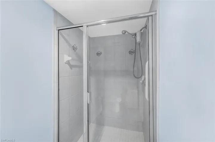 Separate water closet and shower in primary bathroom.