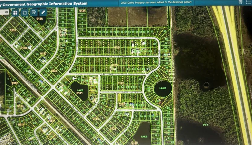 Aerial view of property's location