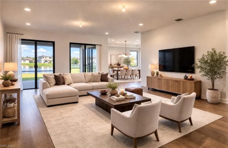 Living room - virtually staged