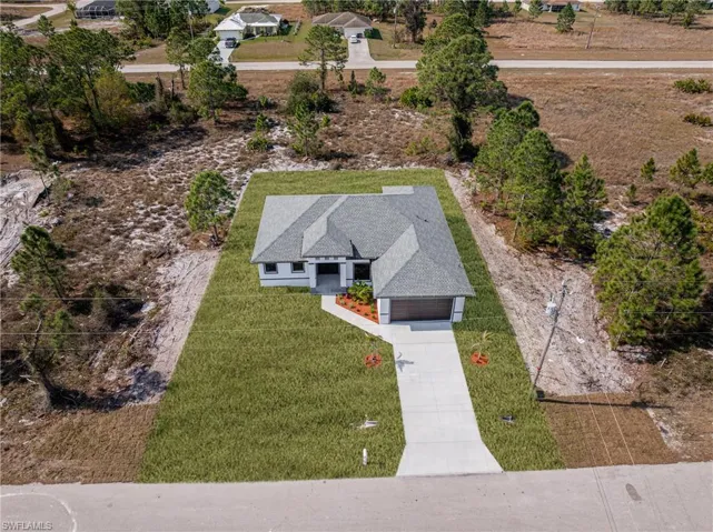View from above of property